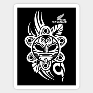 All Blacks Rugby New Zealand Maori White Tattoo Warrior Mask Magnet